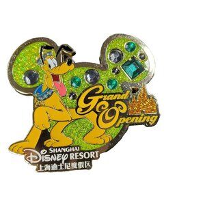 Disney Pluto Trading Pin Shanghai Dog Bling Lapel Pin Brooch Badge Accessories
